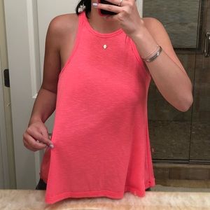 FREE PEOPLE never worn coral tank.